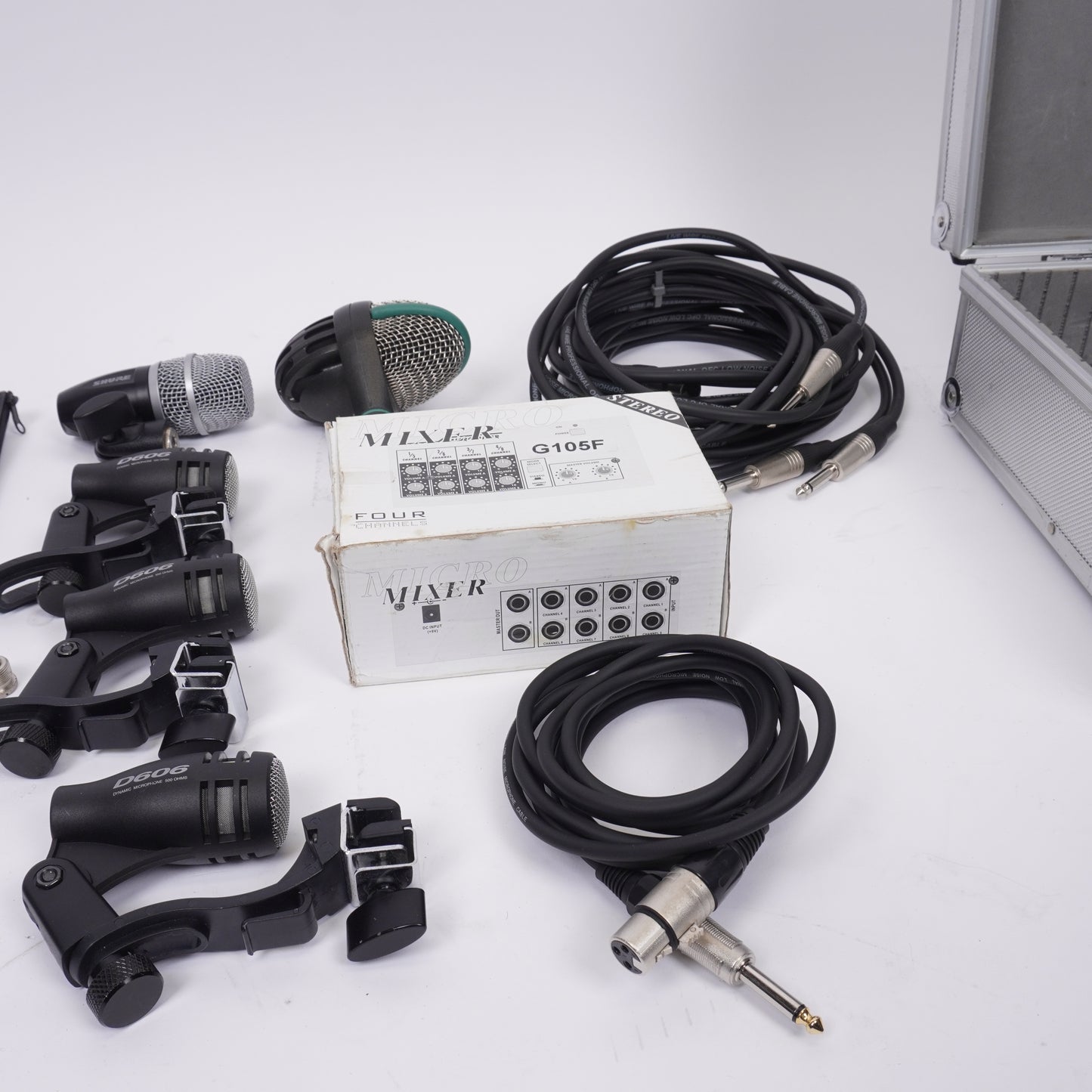 DRUM MIC SET INCL MIXER,CABLE AND CASE
