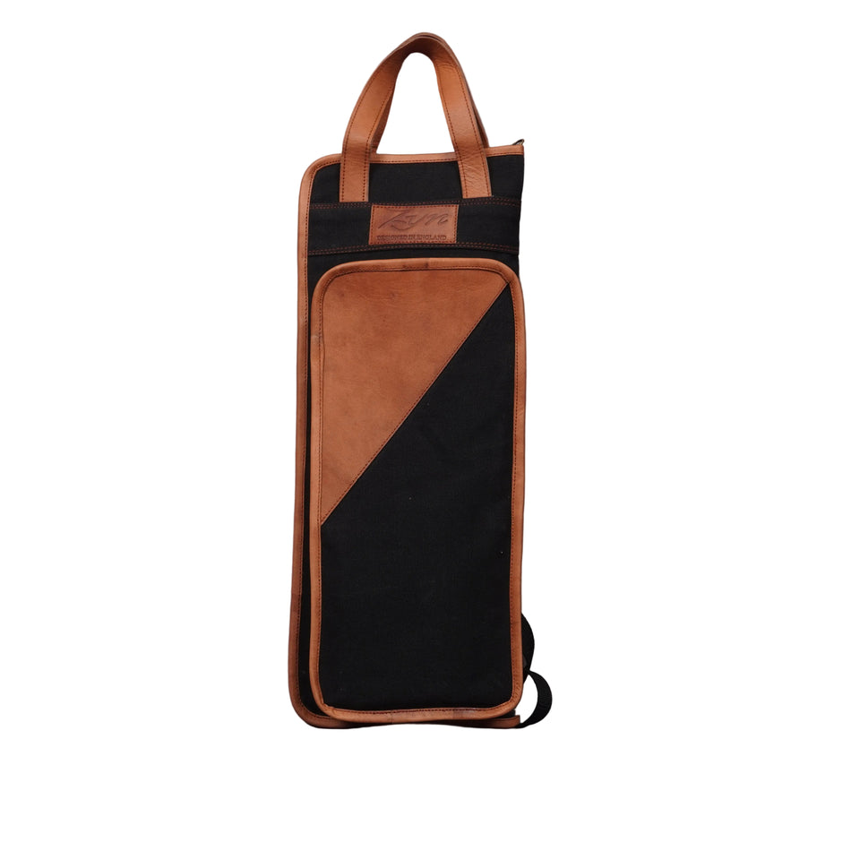 Zyn Luxury Leather Canvas Stick Bag