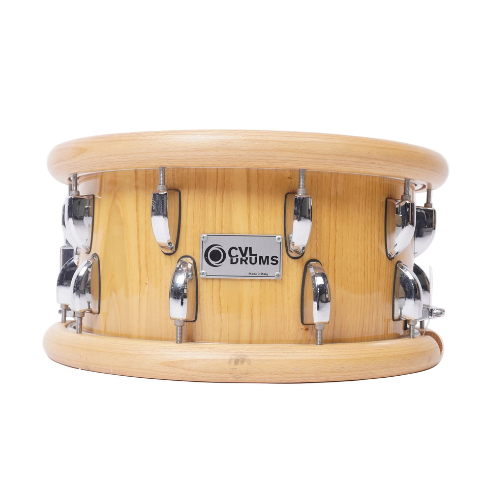 CVL CUSTOM 13" WOOD HOOPS/WOOD SHELL SNARE DRUM