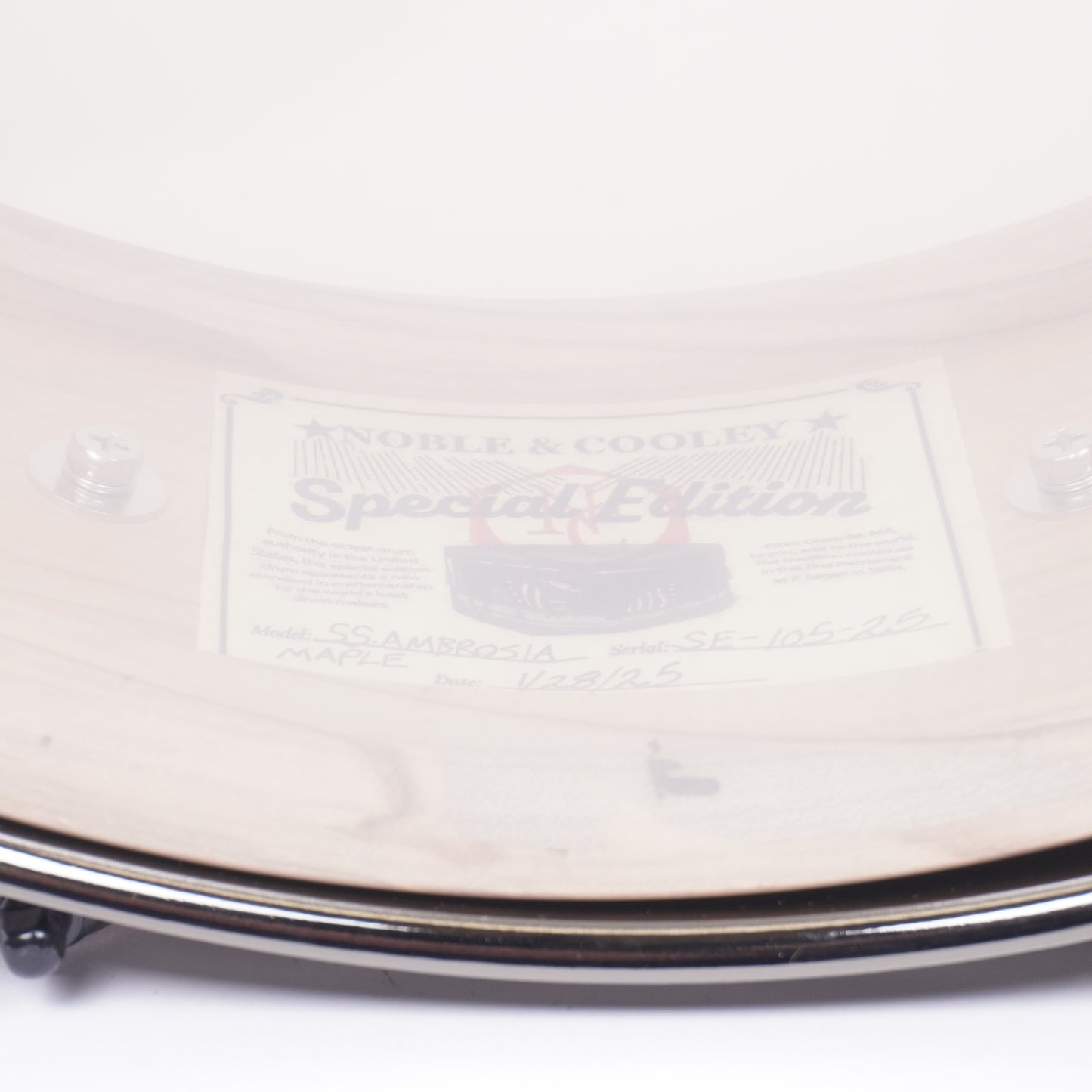 Noble & Cooley 14x5 Special Edition Solid Shell Classic Ambrosia Maple Snare Drum