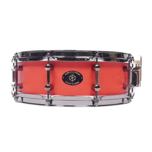 Noble & Cooley Alloy Classic Painted Snare Drum 14"x 4.75" Fire Engine Red w/Black Hw