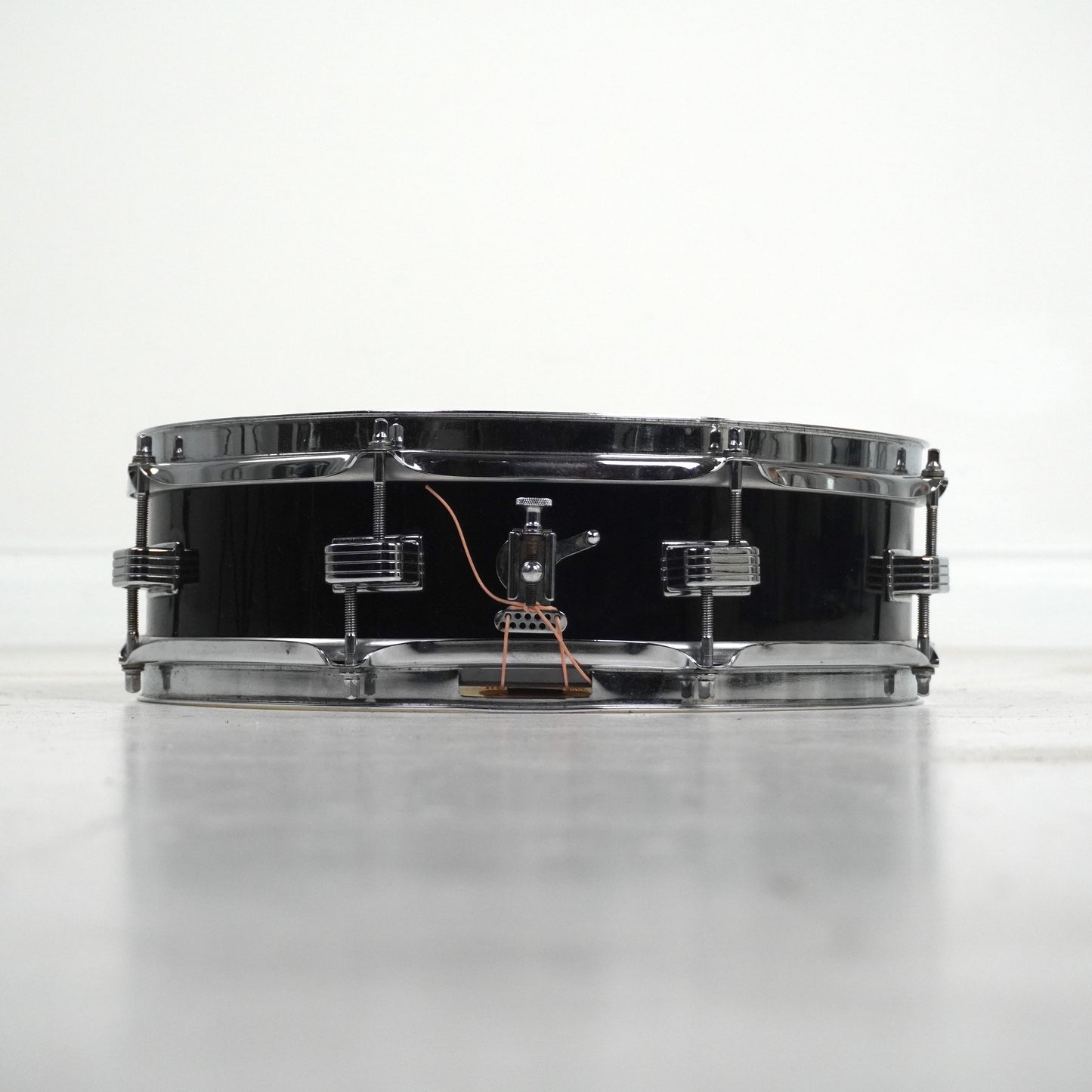 WFL 14" x 4" schwarze Snare Drum, 1960er