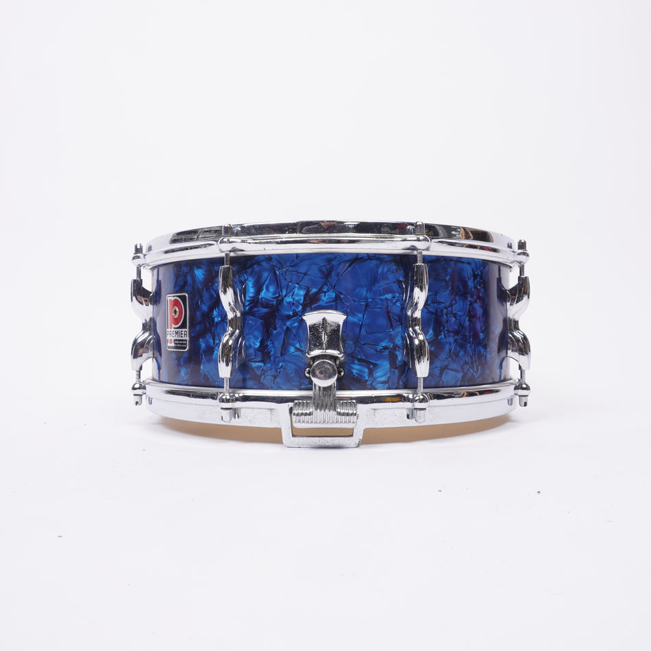 PREMIER ROYAL ACE 14x5.5 SNARE DRUM 1960s UK – BLUE SPARKLE