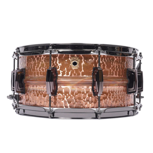 Ludwig 14x6.5" Hammered Copper Snare Black Hardware