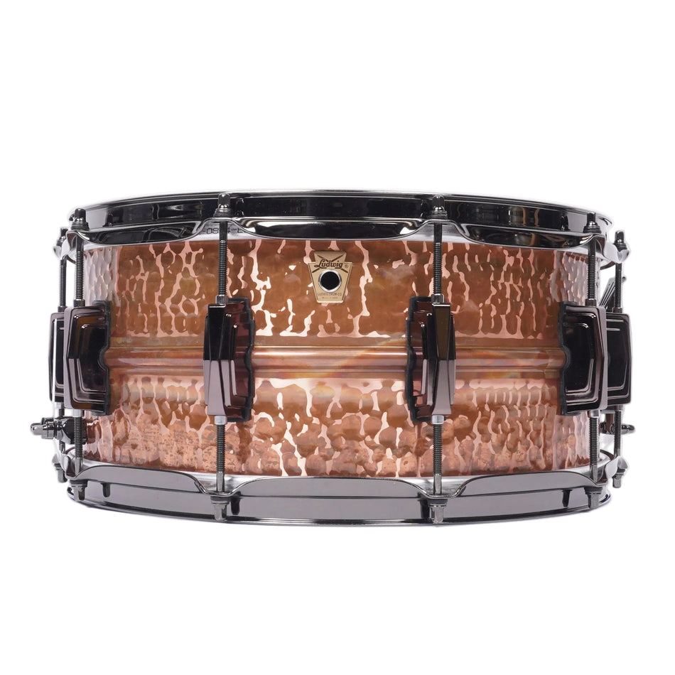 Ludwig 14x6.5" Hammered Copper Snare Black Hardware