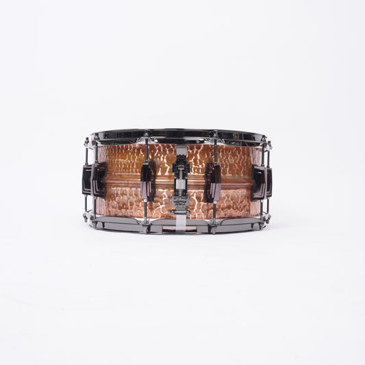 Ludwig 14x6.5" Hammered Copper Snare Black Hardware