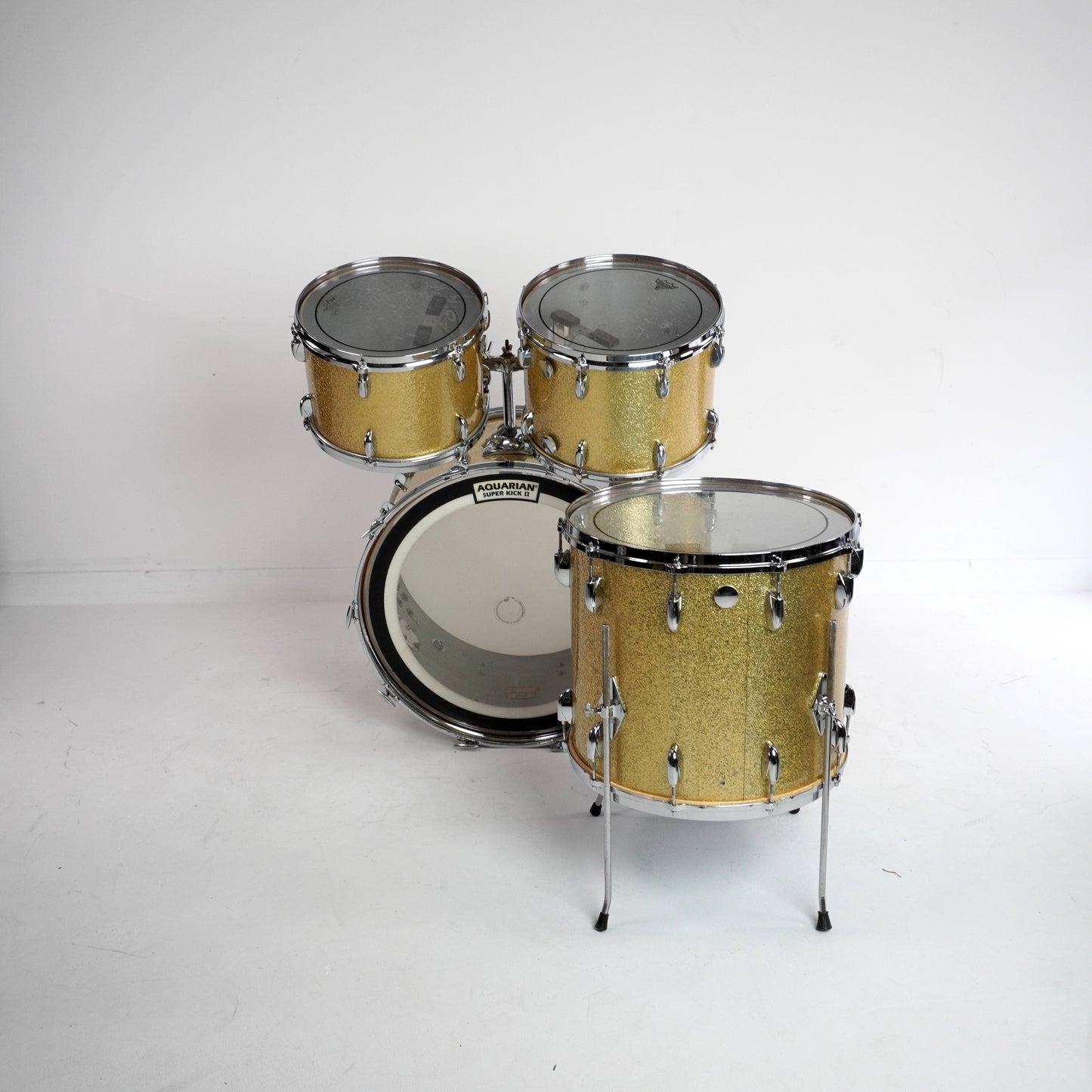 Gretsch USA 4-teiliges Schlagzeug in Gold Sparkle