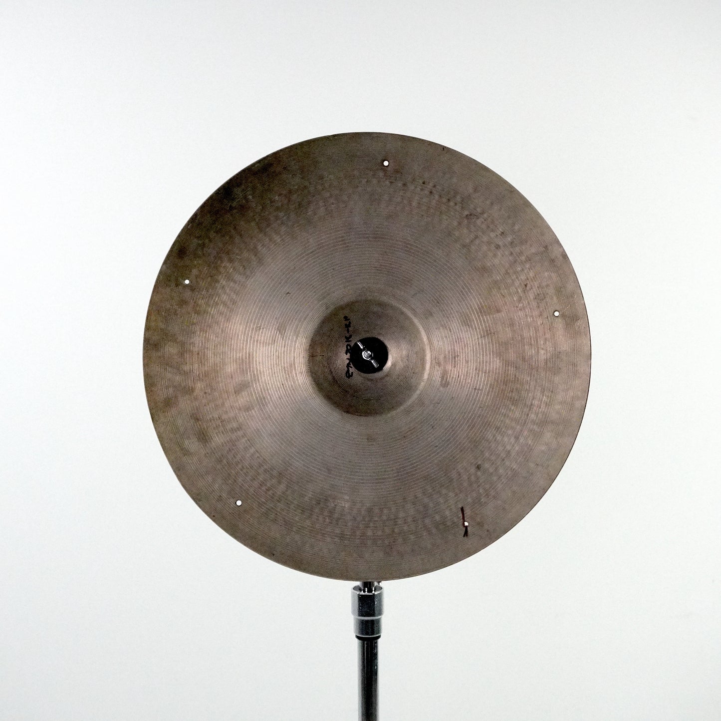Vintage 18” Zyn Cymbal with Rivet Holes 1950s