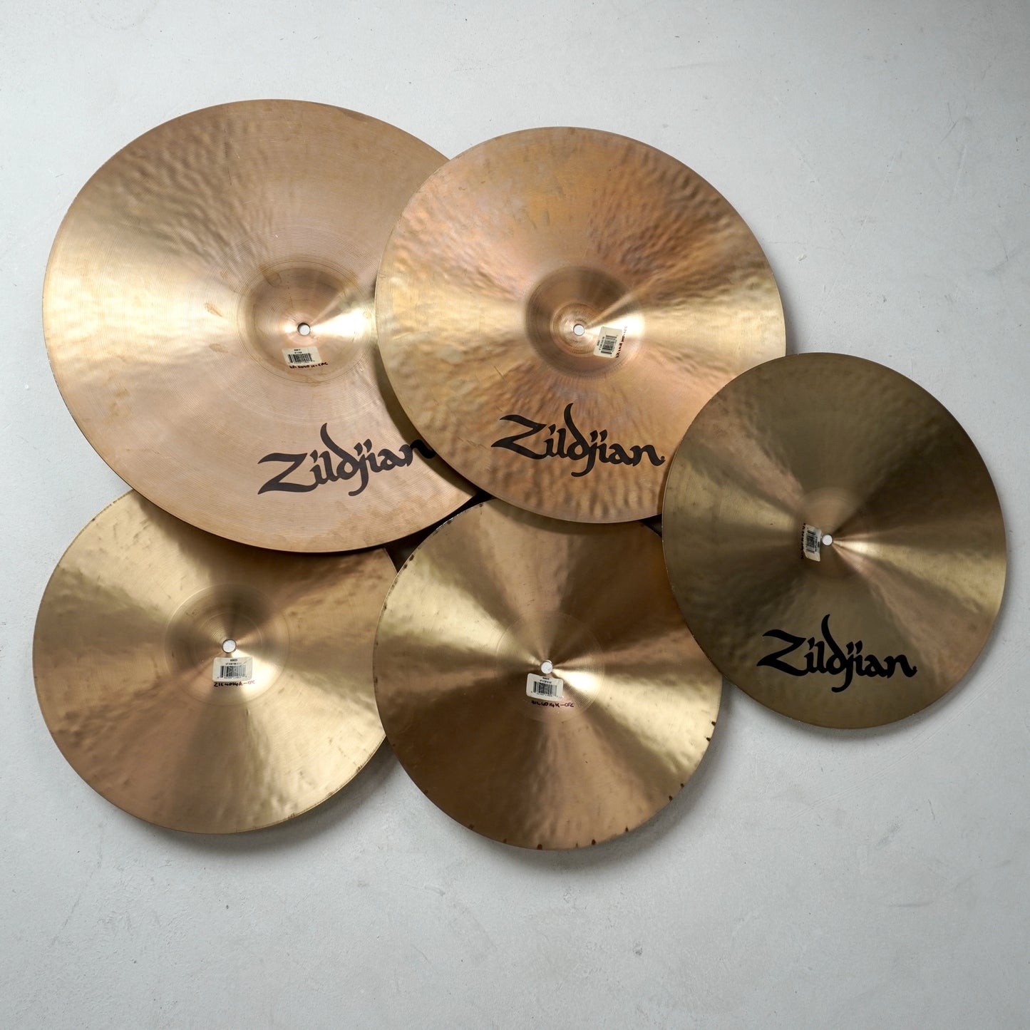 Zildjian K Custom Cymbal Set Including 20” K Ride, 14” K Hi-Hats, 16” K Dark Crash ,18” K Dark Crash