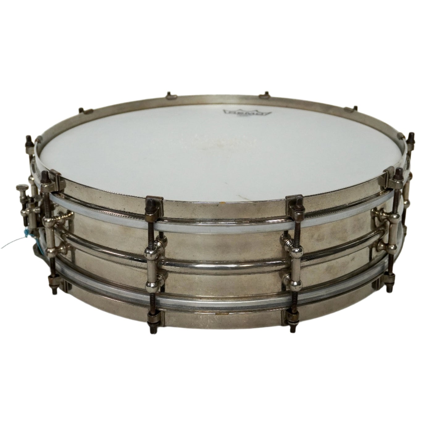 Caisse claire de concert Ludwig 15" x 4" en laiton nickelé, modèle de danse, années 1920