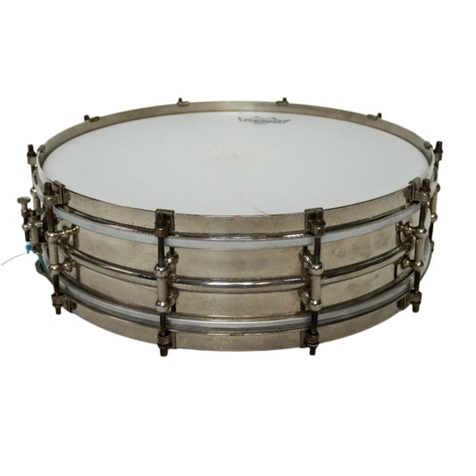 Ludwig 15" x 4" Nickel über Messing Konzert-Tanzmodell Snare Drum 1920er