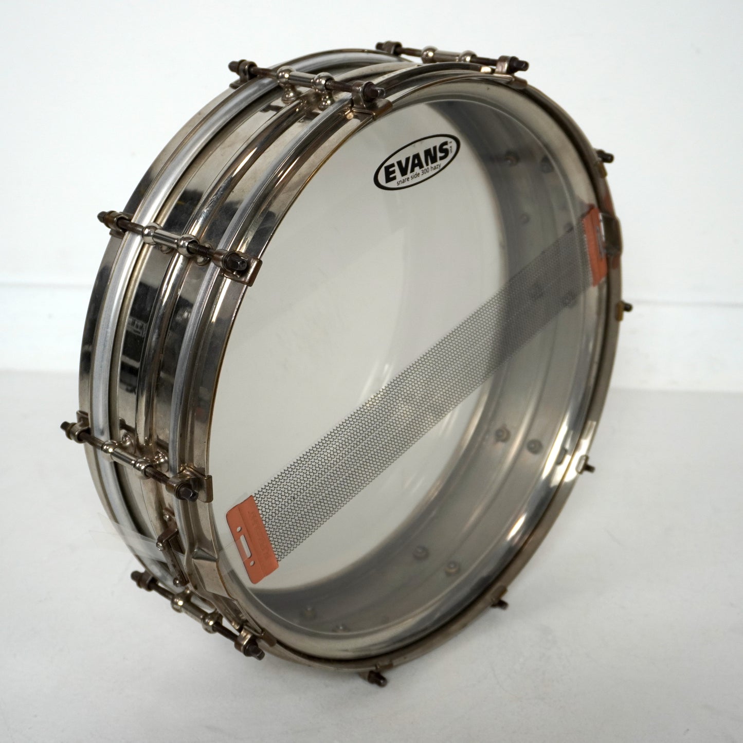 Caisse claire de concert Ludwig 15" x 4" en laiton nickelé, modèle de danse, années 1920