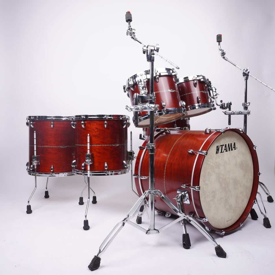 TAMA STAR SERIES MAPLE 6-PIECE DRUM KIT IN SATIN MAHOGHANY BURGUNDY