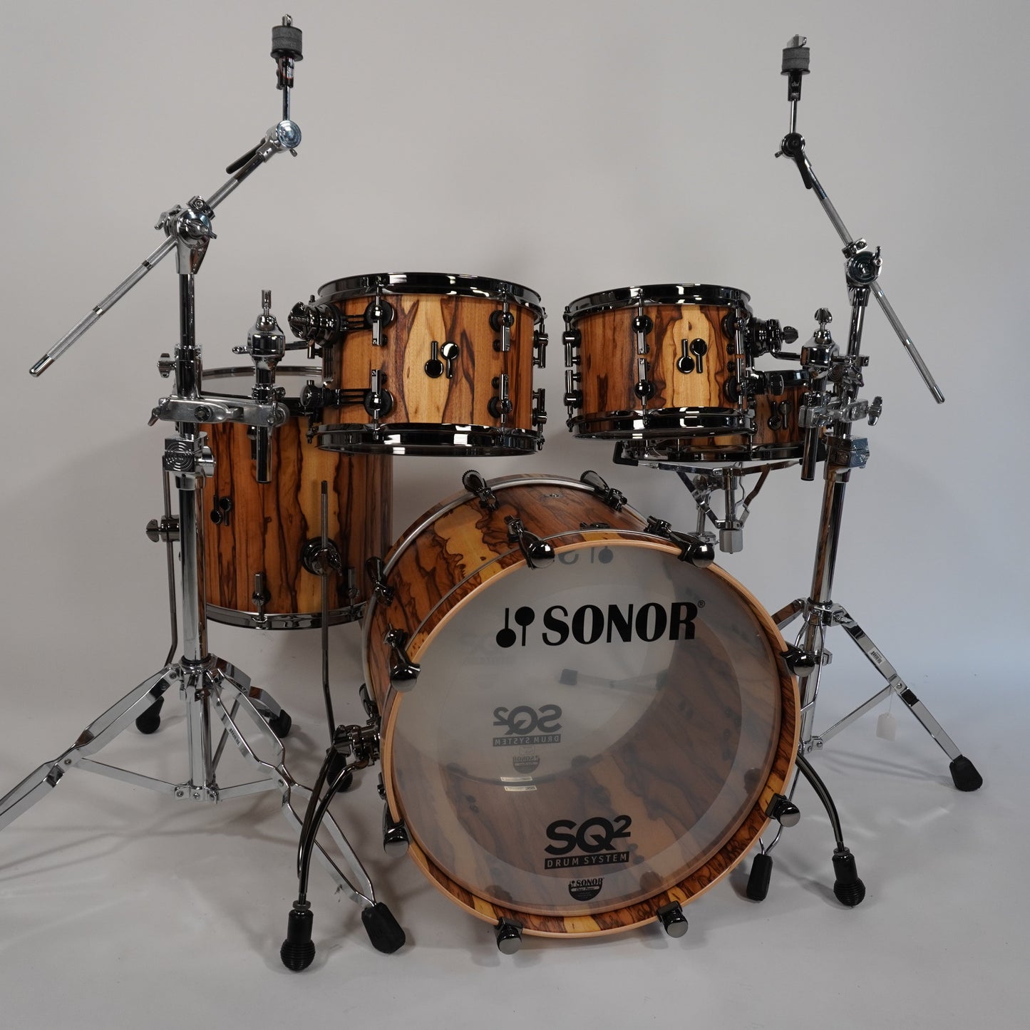 Sonor SQ2 20" Beech Thin Drum Kit, African Marble With Black Chrome Hardware