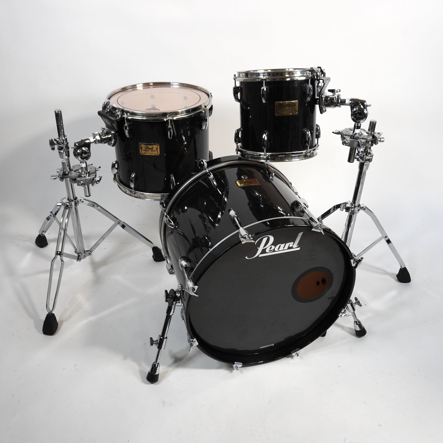 Pearl Masters Custom 3-teiliges Schlagzeug in Schwarz