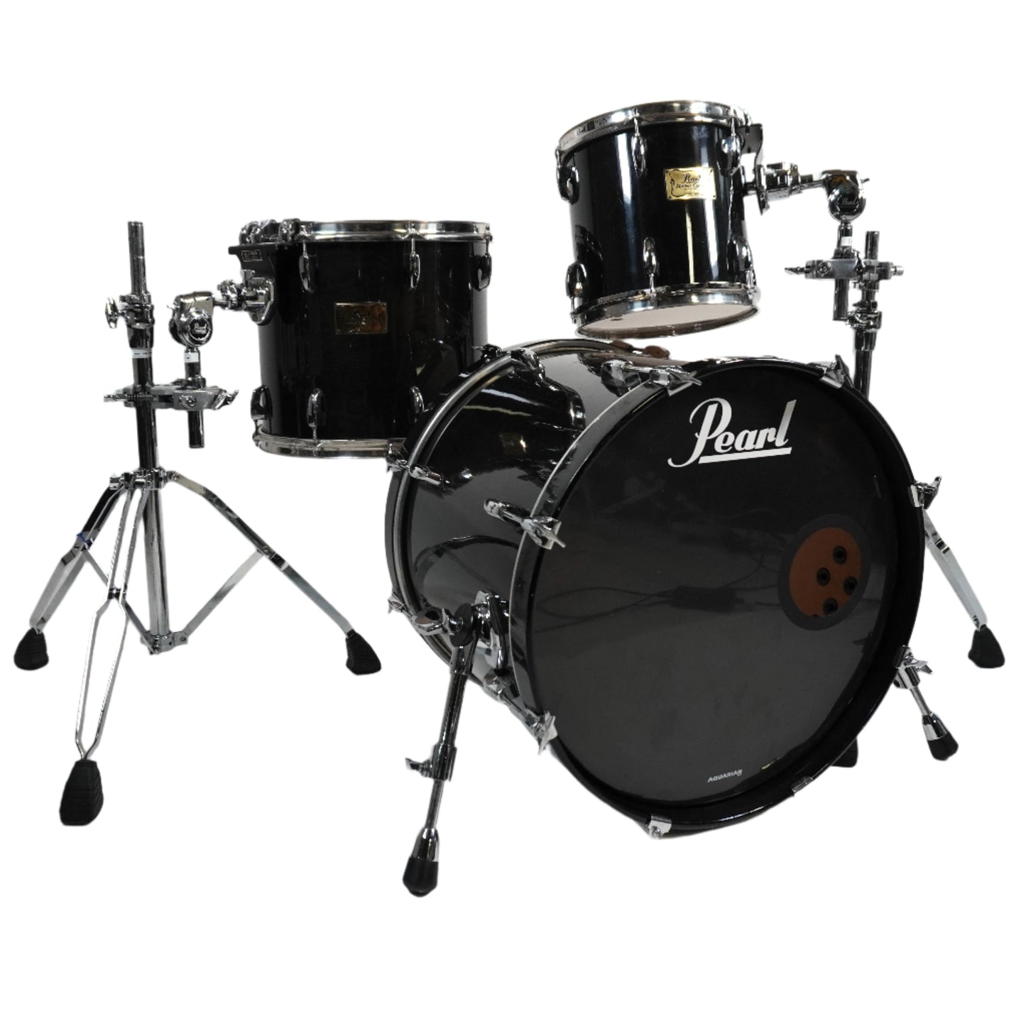 Pearl Masters Custom 3-teiliges Schlagzeug in Schwarz