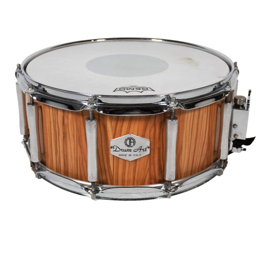 Caisse claire en bois d'olivier Drum Craft 14" x 6,5" avec étui