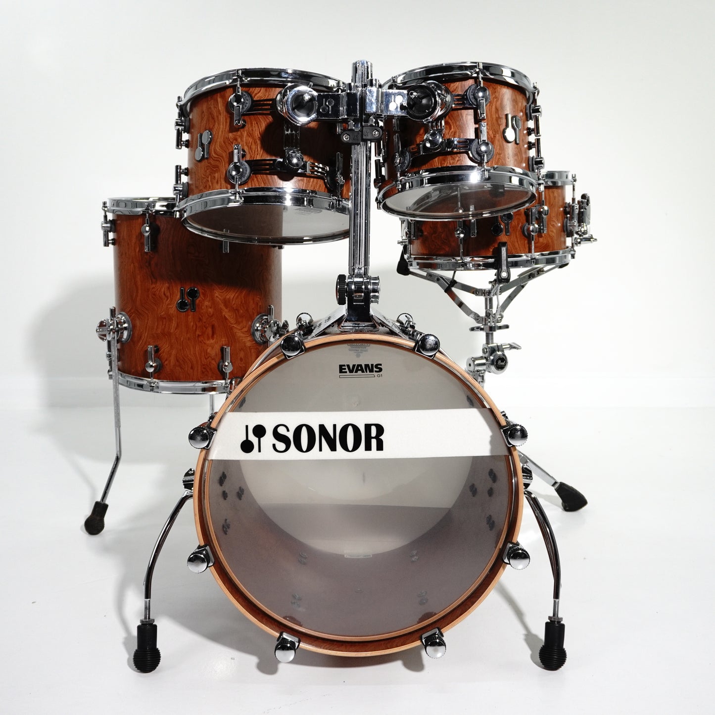 Sonor 5-Piece Beech/Bubinga SQ2 Drum Kit in Walnut Root