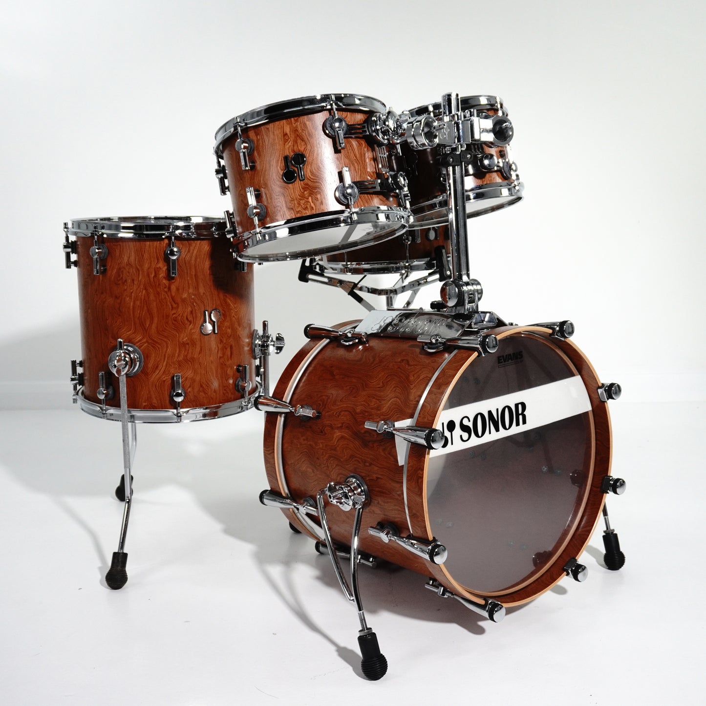 Batterie Sonor SQ2 5 pièces en hêtre/bubinga avec racine de noyer