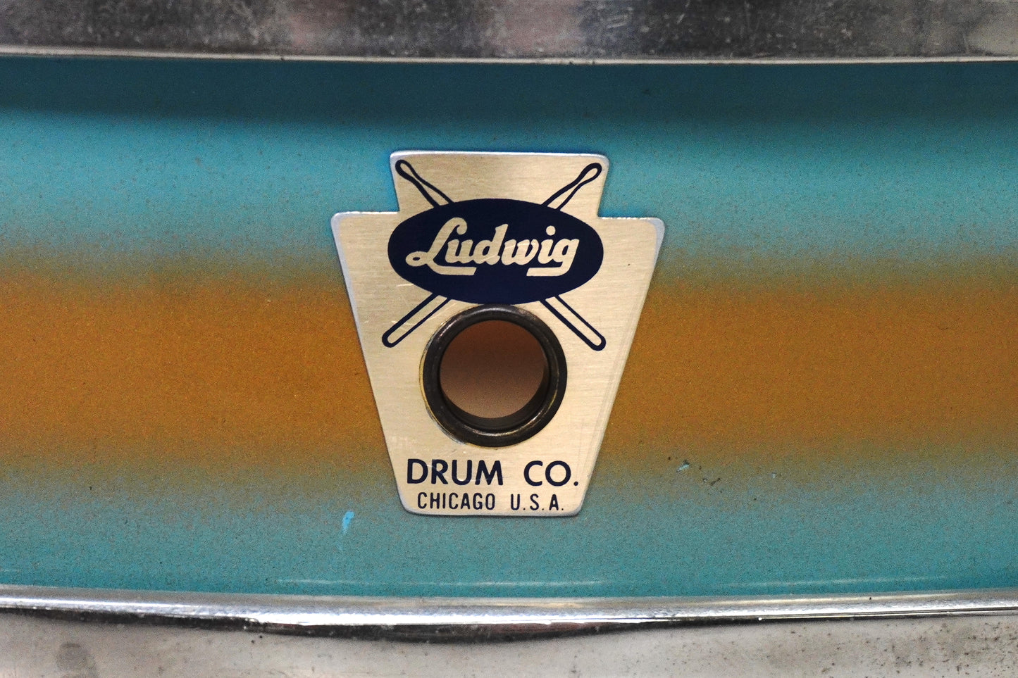 Ludwig 13” x 3” Jazz-Combo Piccolo Snare in Turquoise/Gold Duco Lacquer