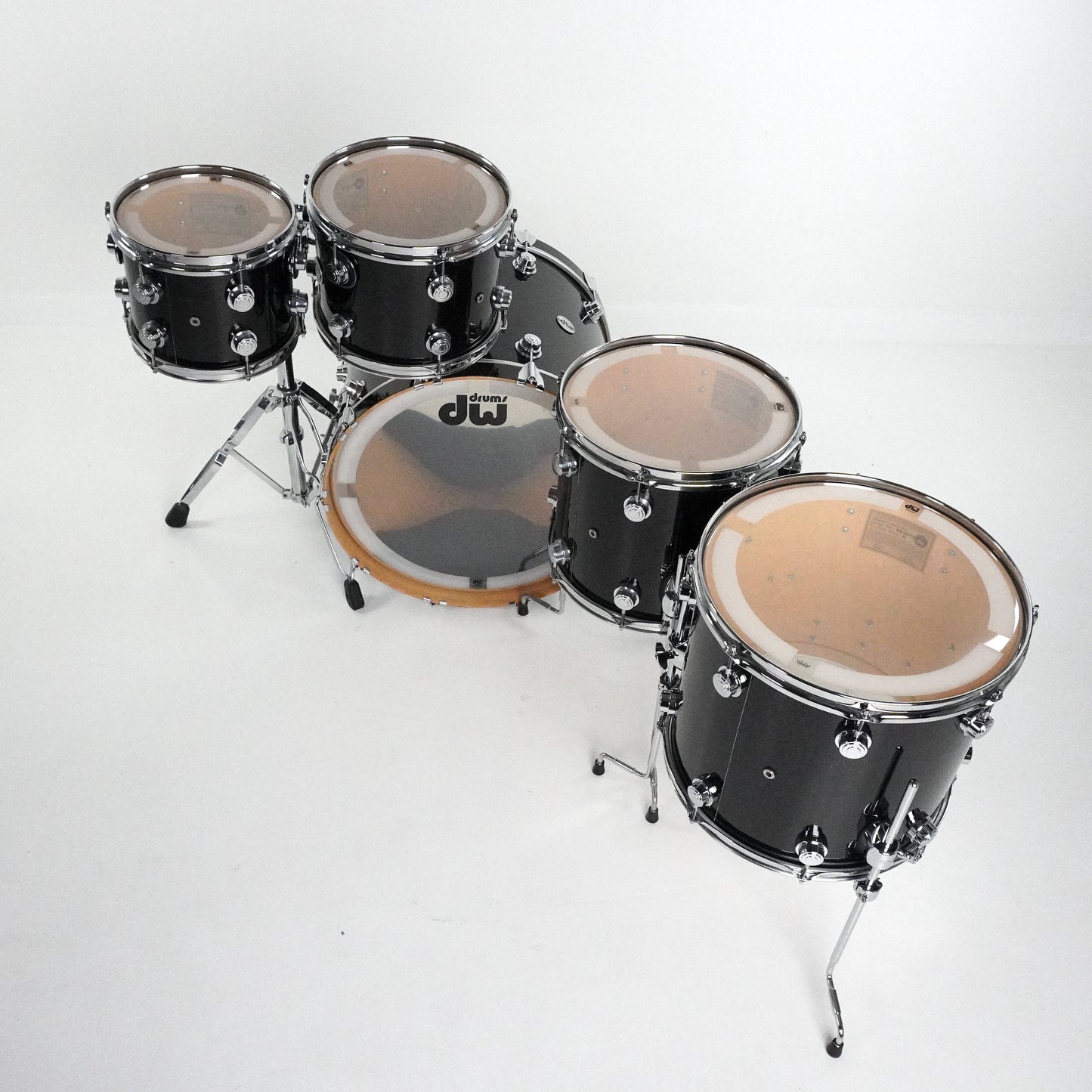 DW Collectors Maple Fusion Ply 6-Piece Drum Kit in Black Ice