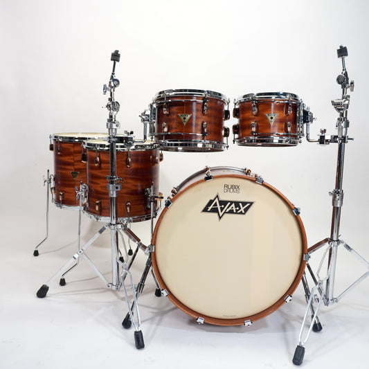 AJAX Drums Custom Mahogany Drum Kit. 10x8 12x8 14x14 16x16 22x14