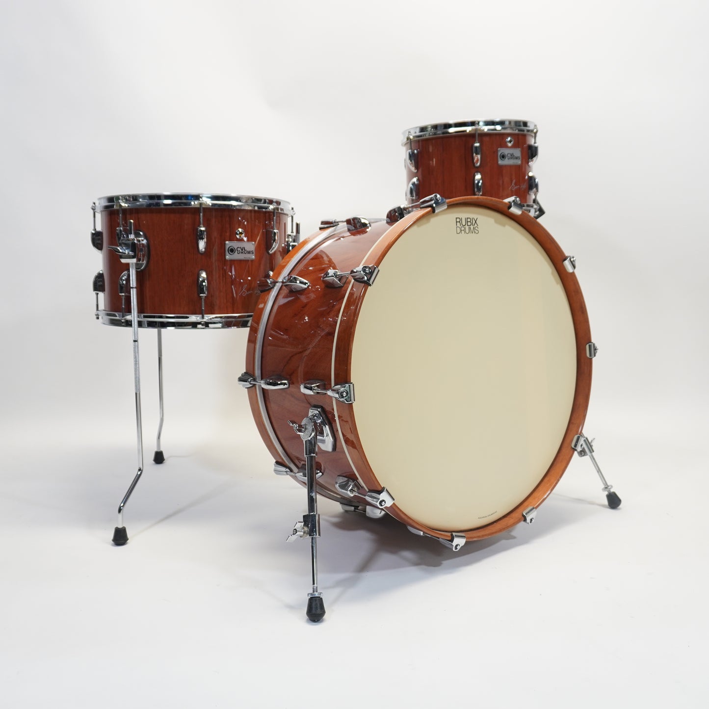 CVL DRUMS - Custom Bubinga 3 Piece Drum Kit