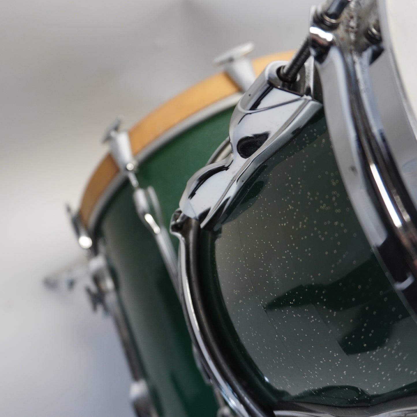 YAMAHA RECORDING CUSTOM Drum Kit - In Green Sparkle (Custom Paintjob)  - 22/10/12/14/16