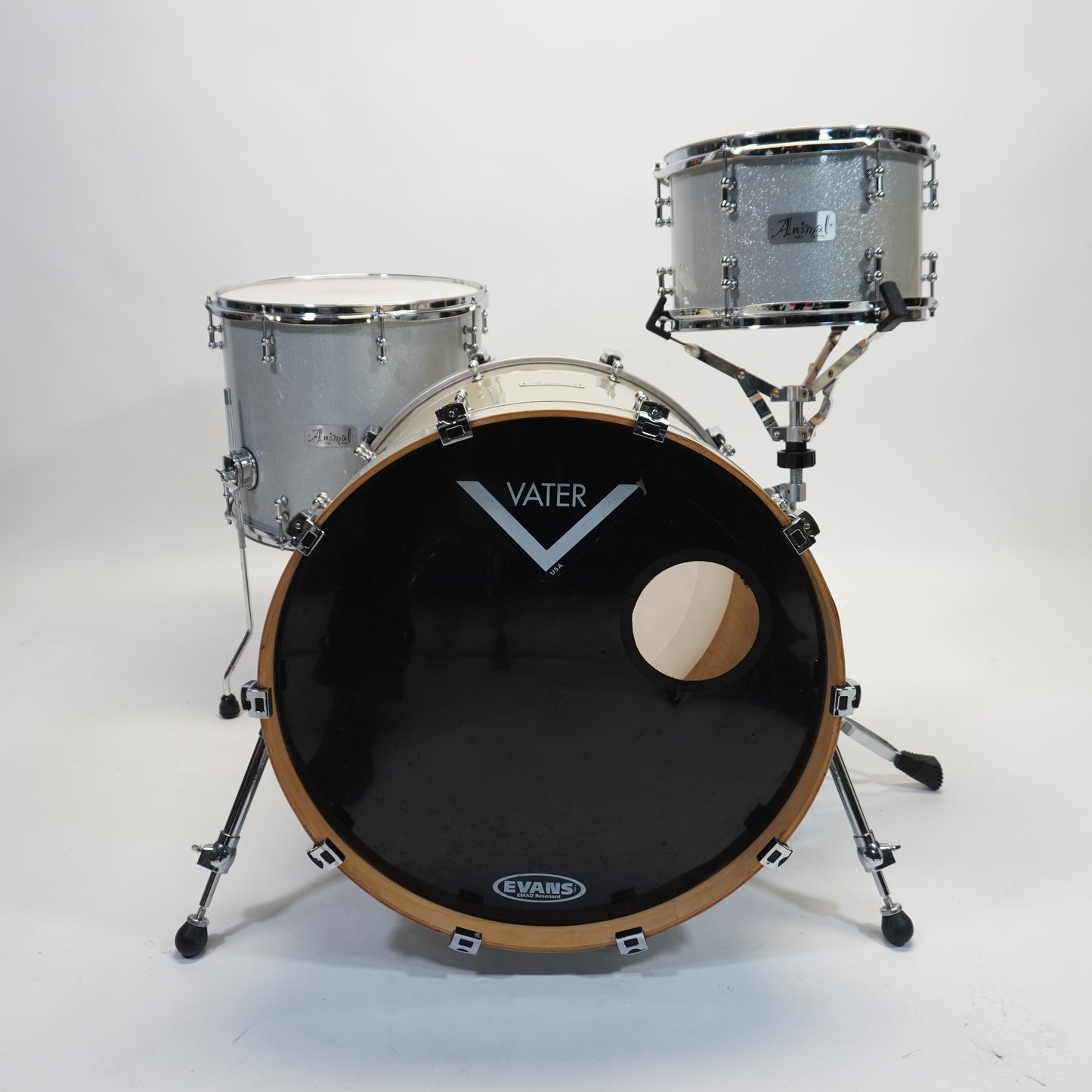 Animal Custom Drum Kit 22/12/16 - Metallic Silver Sparkle