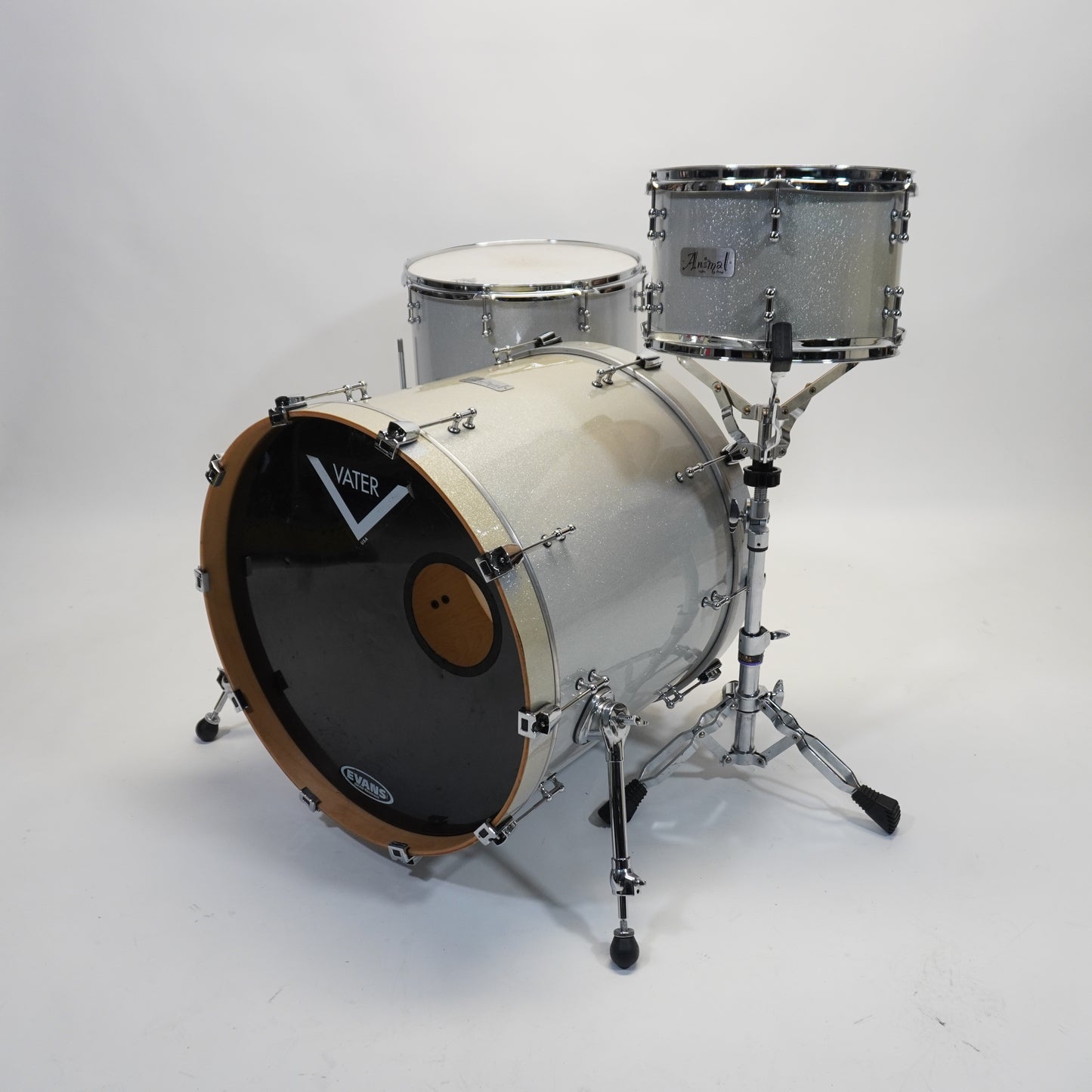 Animal Custom Drum Kit 22/12/16 - Metallic Silver Sparkle