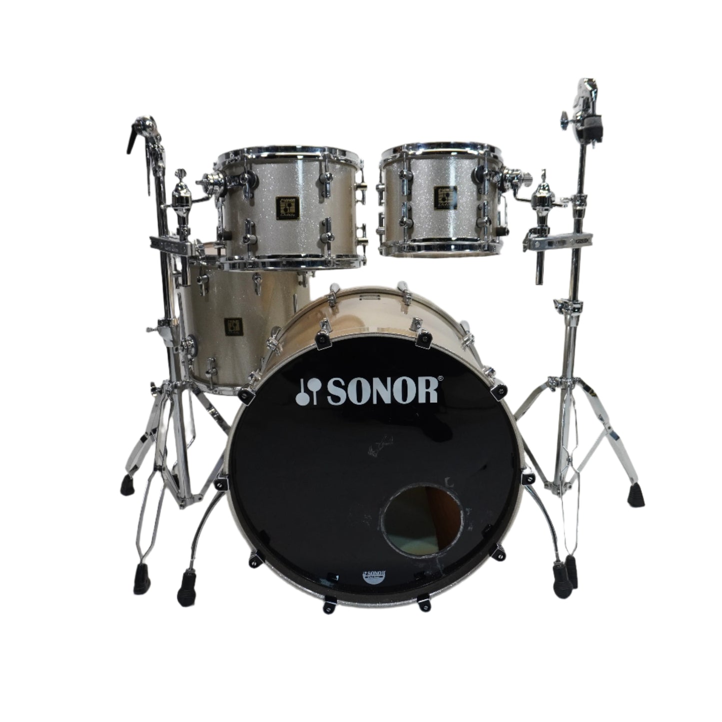 Sonor Delite 4-Piece Shell Pack in Silver Sparkle 22/10/12/14