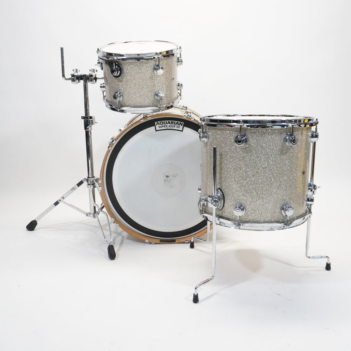 DW Collectors Series 3 Piece Shell Pack in Silver Sparkle 24/13/16