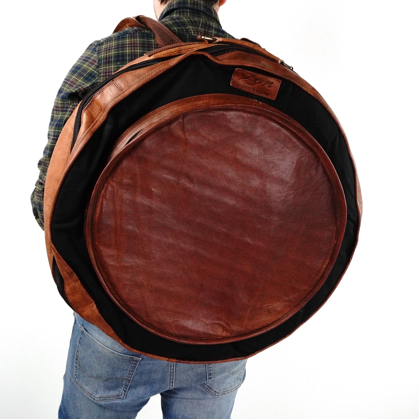 ZYN Luxury Cymbal Bag 23" Leather Canvas Cymbal Backpack/ Case