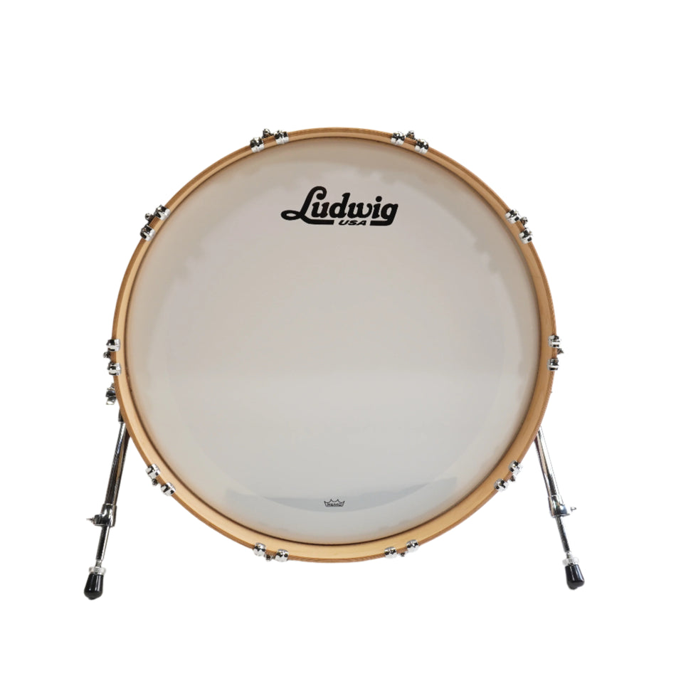 LUDWIG LEGACY 24" BASS DRUM IN NATURAL MAHOGANY