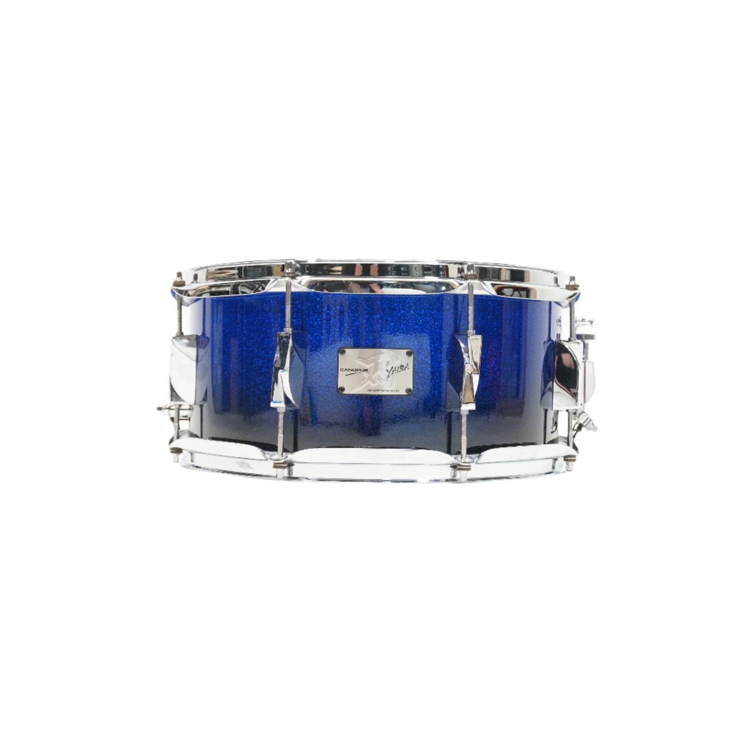 CANOPUS YAIBA 14x6.5 SNARE DRUM IN BLUE SPARKLE