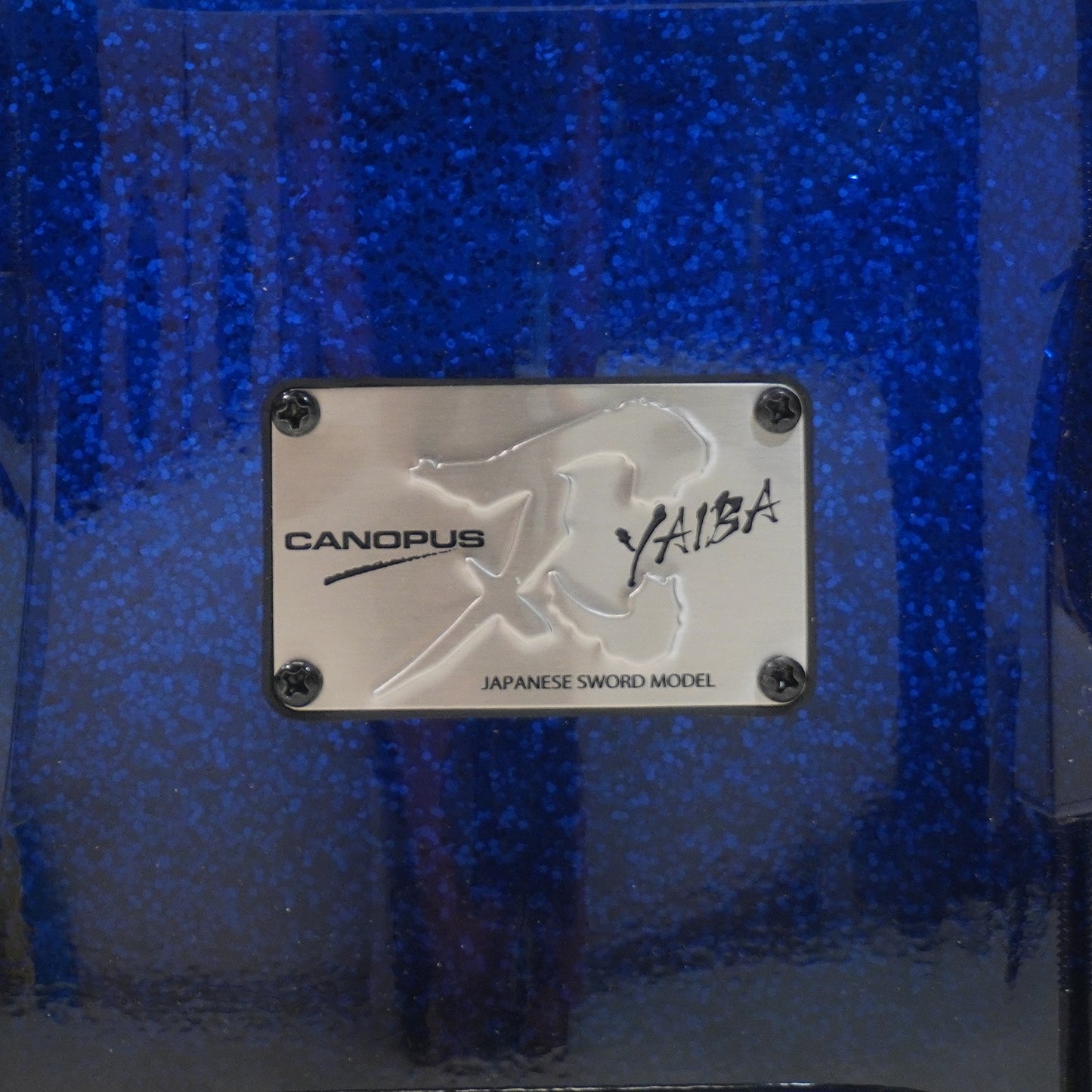 CANOPUS YAIBA 14x6.5 SNARE DRUM IN BLUE SPARKLE