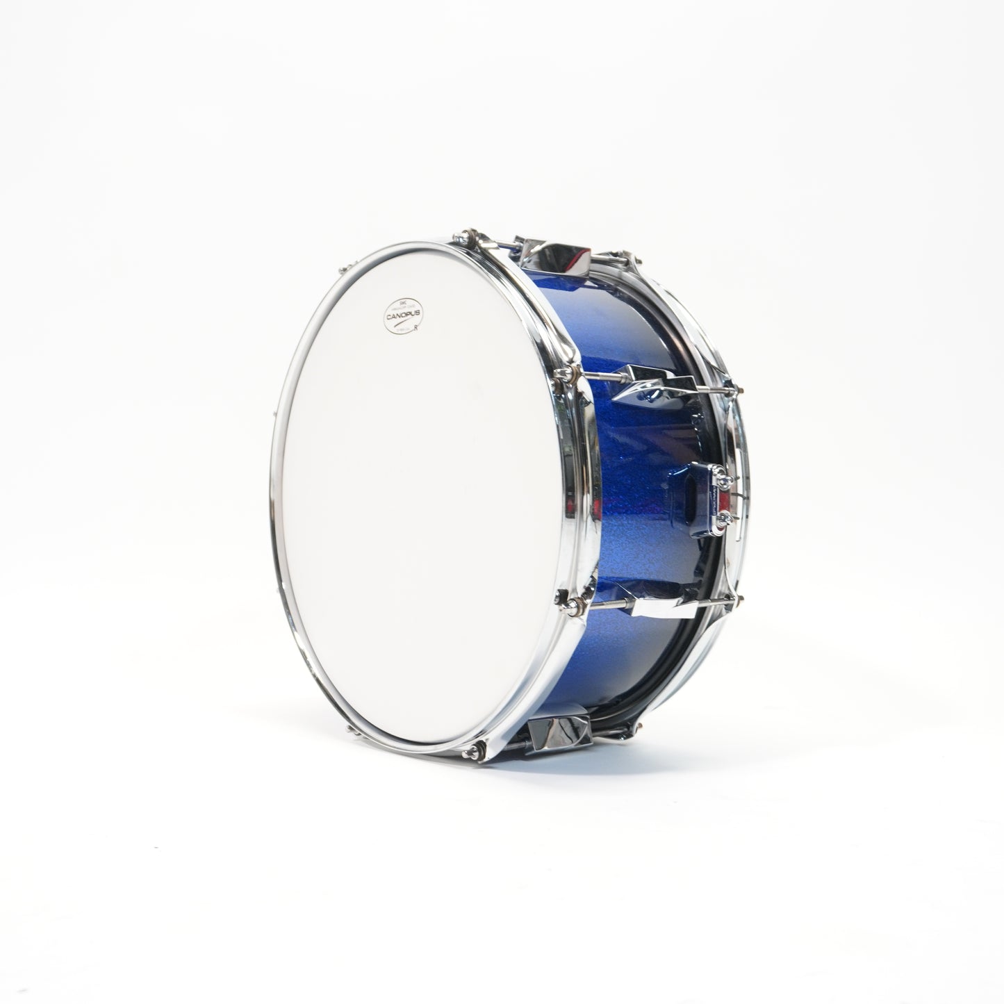CANOPUS YAIBA 14x6.5 SNARE DRUM IN BLUE SPARKLE