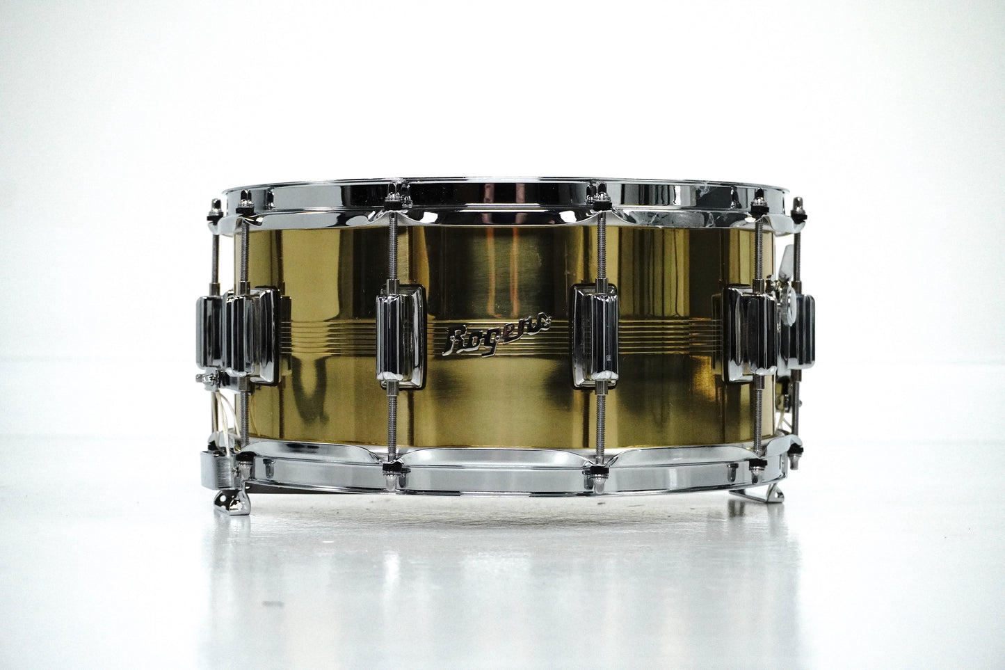 Rogers 14” x 5” Dyna-Sonic Natural Brass Shell Snare Drum