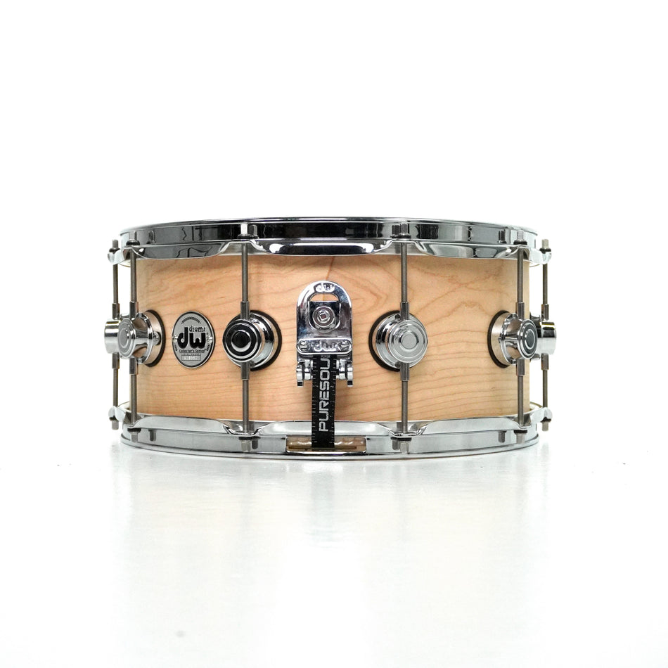 DW 14” X 6.5” Collectors Series Solid Maple Snare Drum in Natural Finish