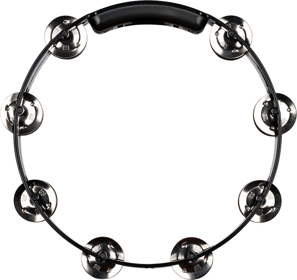 Meinl 2 Row Tour Tambourine, Steel Jingles, Black
