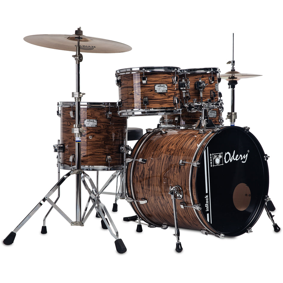 Odery inRock Drumset Gold Tiger 10/12/13/13/20