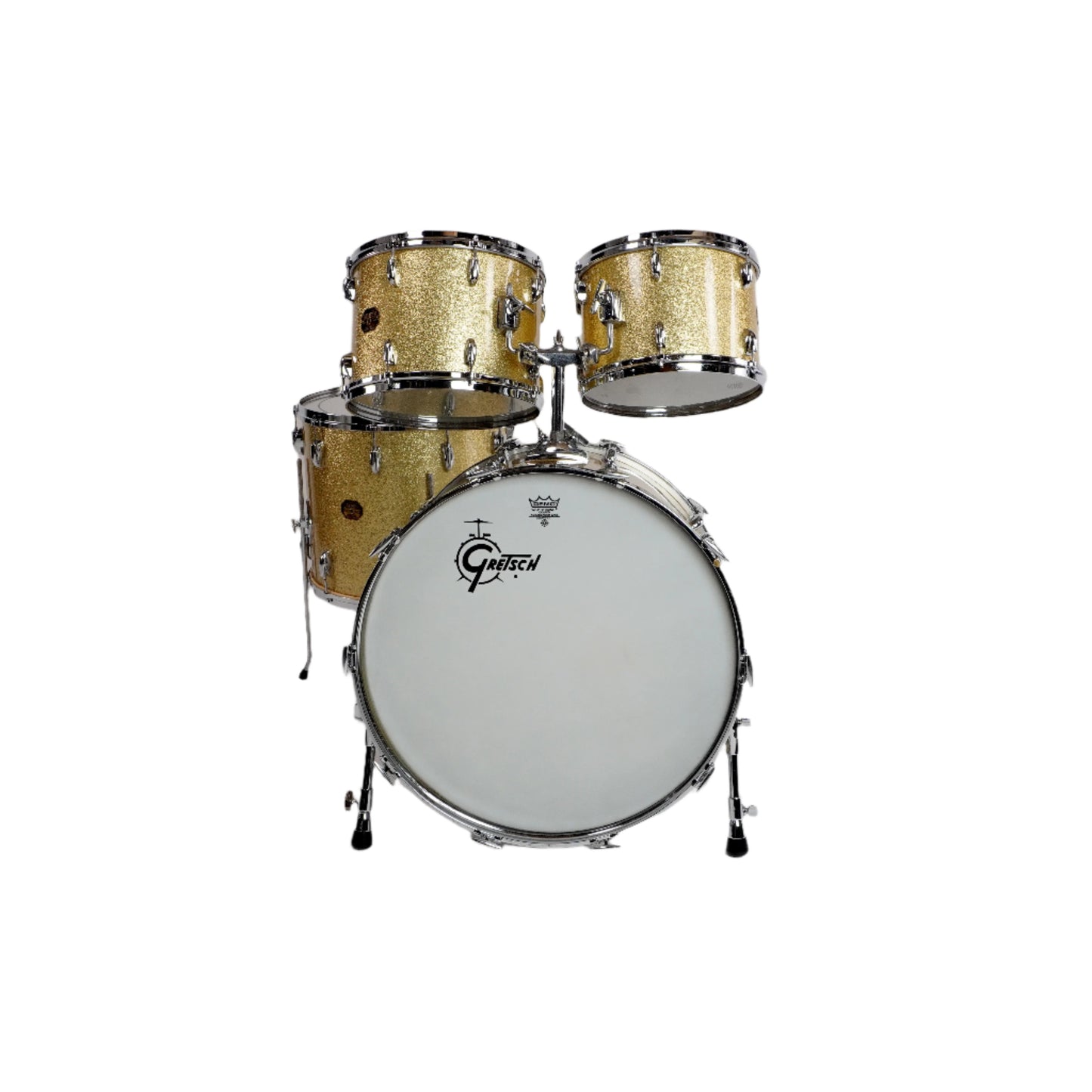 Gretsch USA 4-teiliges Schlagzeug in Gold Sparkle