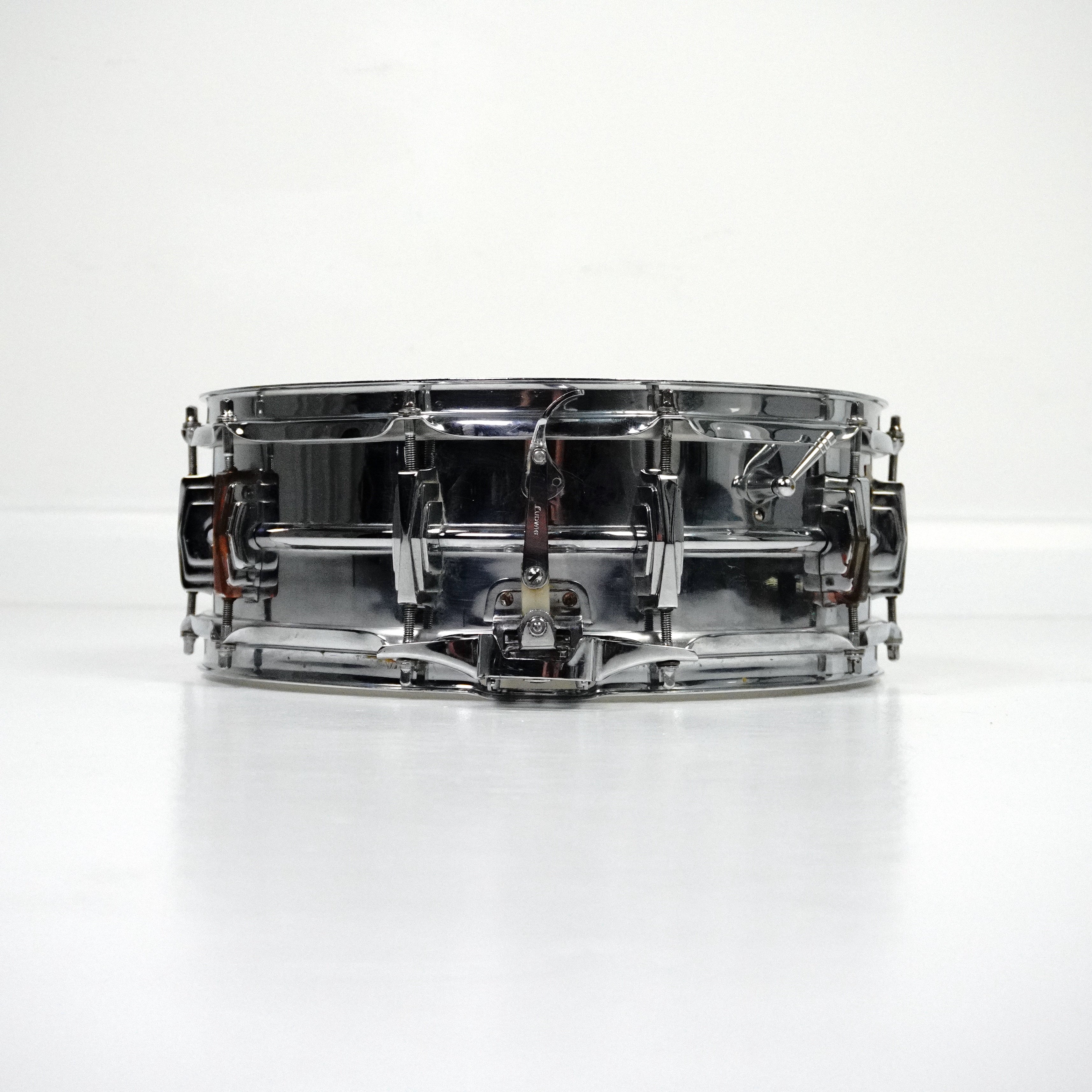 Ludwig 14” x 5” LM400 Super Sensitive Chrome over Brass Snare 60s