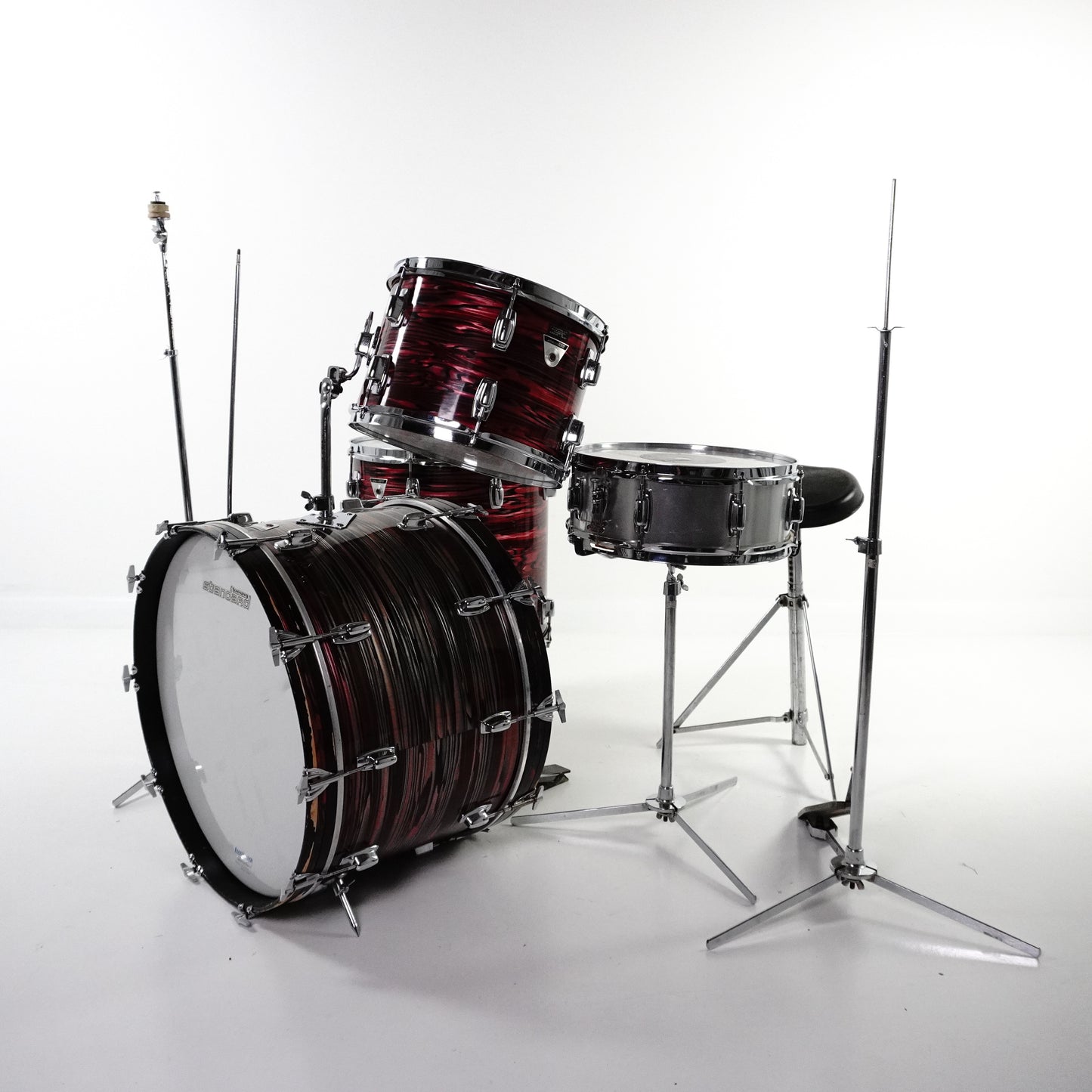 Ludwig Standard in Ruby Strata 4-Piece Including Original Snare and Hardware 22,13,16 14x5