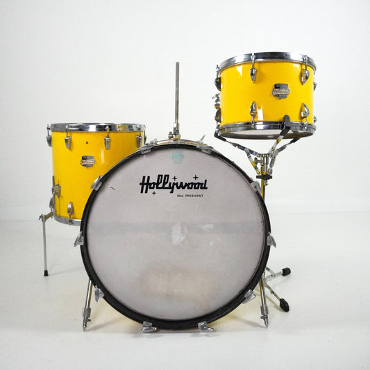 Meazzi Hollywood 3-Piece Drum Kit in Yellow 22,12,14