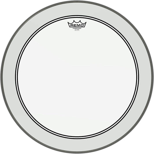 Remo Powerstroke 3 Clear Bass Drum Head  (With White Dot)  - P3-13-C2