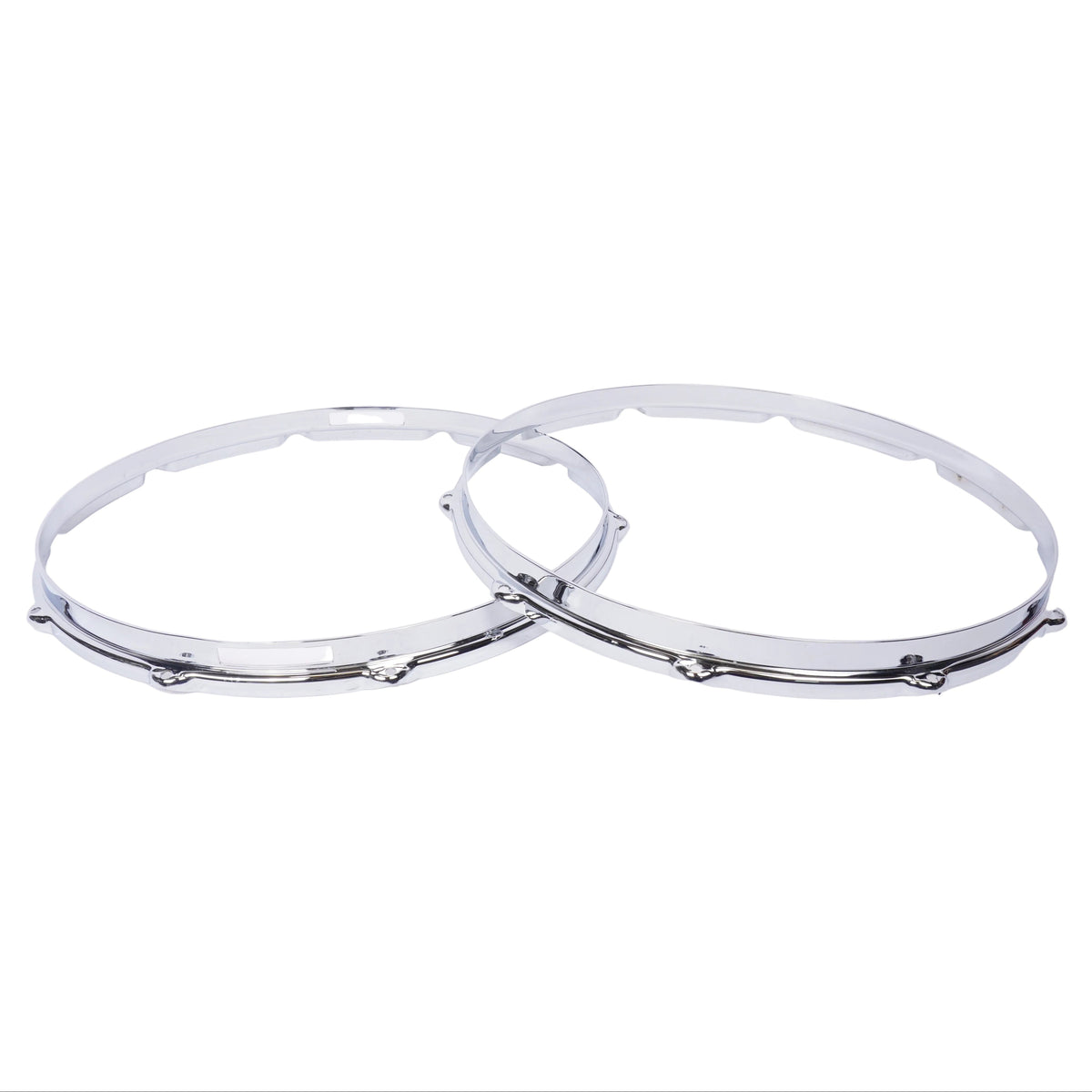 PAIR 14" COB 10-LUG TOP/BOTTOM HOOPS RUBIX DRUMS 