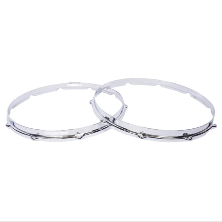 PAIR 14" COB 10-LUG TOP/BOTTOM HOOPS RUBIX DRUMS 