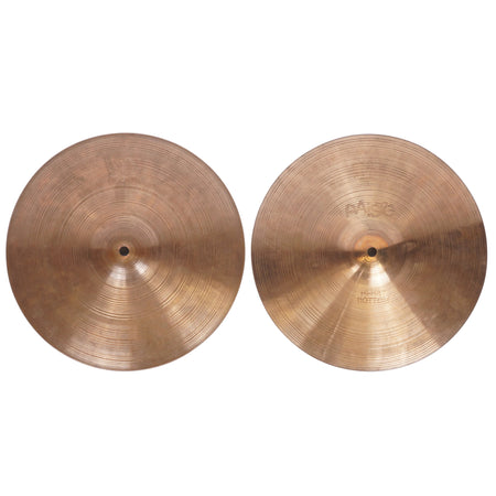 Two brass cymbals, one showing the raised center and one showing the branded side with 'MAGNEZ' and 'HARD ROUGH' text, displayed side-by-side on a light gray background.