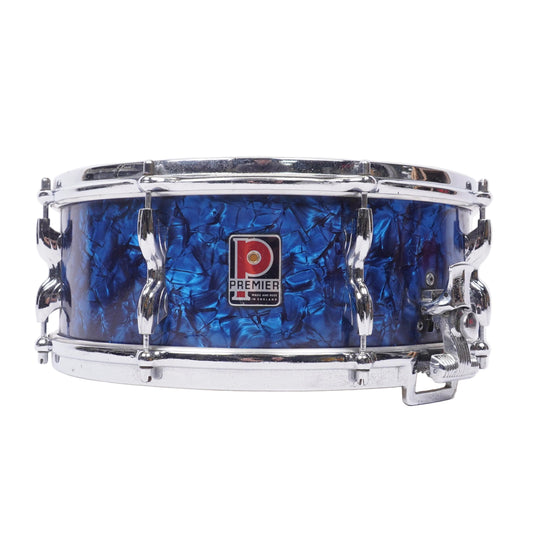 PREMIER ROYAL ACE 14x5.5 SNARE DRUM 1960s UK – BLUE SPARKLE RUBIX DRUMS